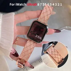 Flash Sand Metal strap for Apple Watch Ultra 49mm strap 42mm 38mm321 Women's Fashion for iwatch Series 45mm 41mm987 44mm 40mm654