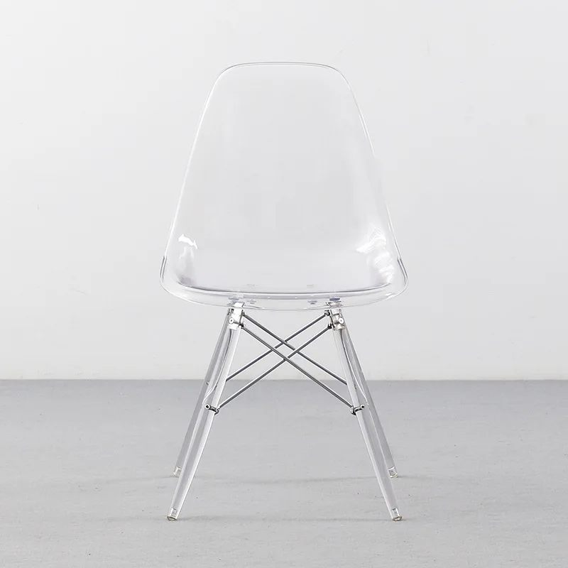 

Nordic dining chair plastic home simple light luxury back chair Internet celebrity designer crystal transparent acrylic chair