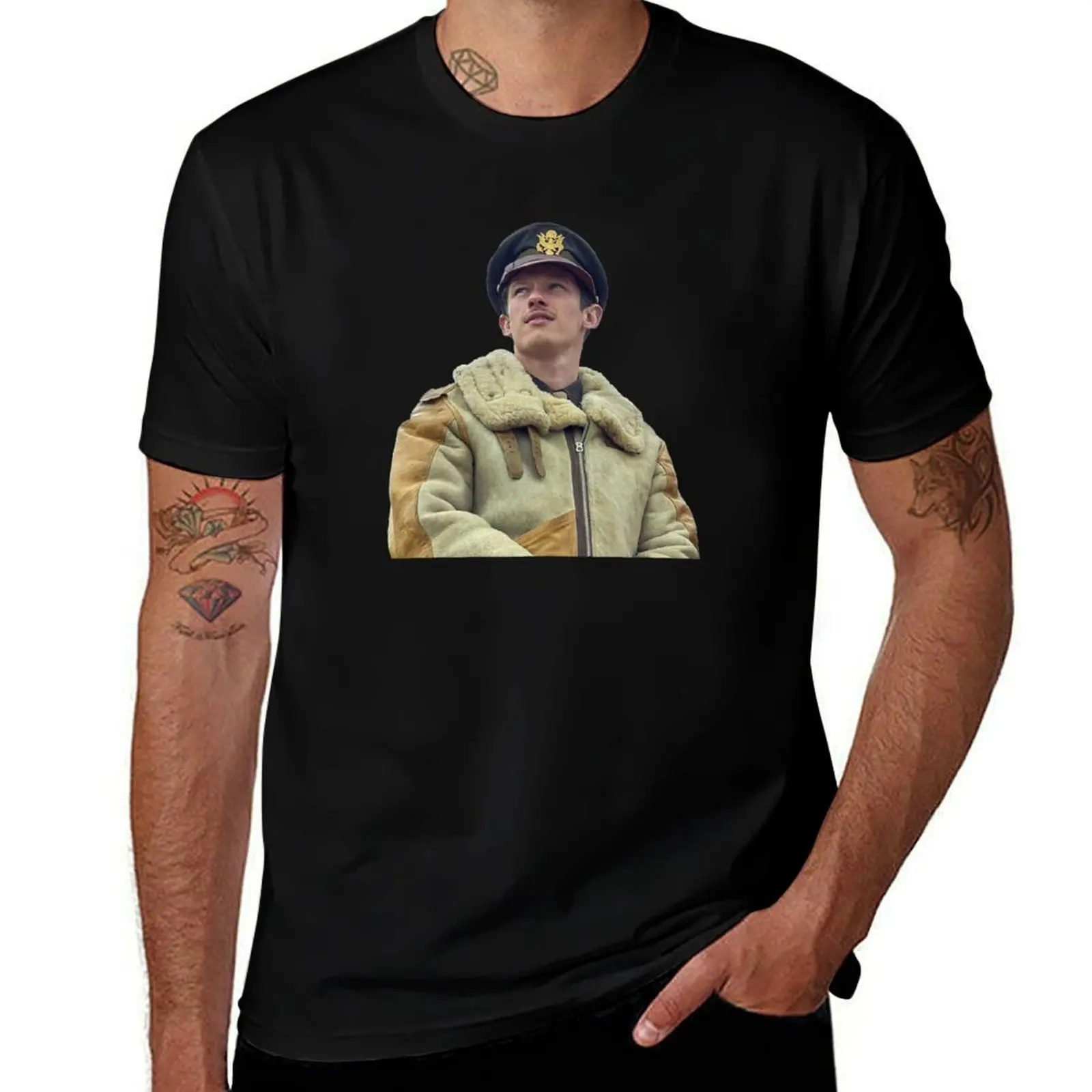 Masters of the Air (Callum Turner) T-Shirt Basic Plain Tee for Spring and Summer T-Shirt