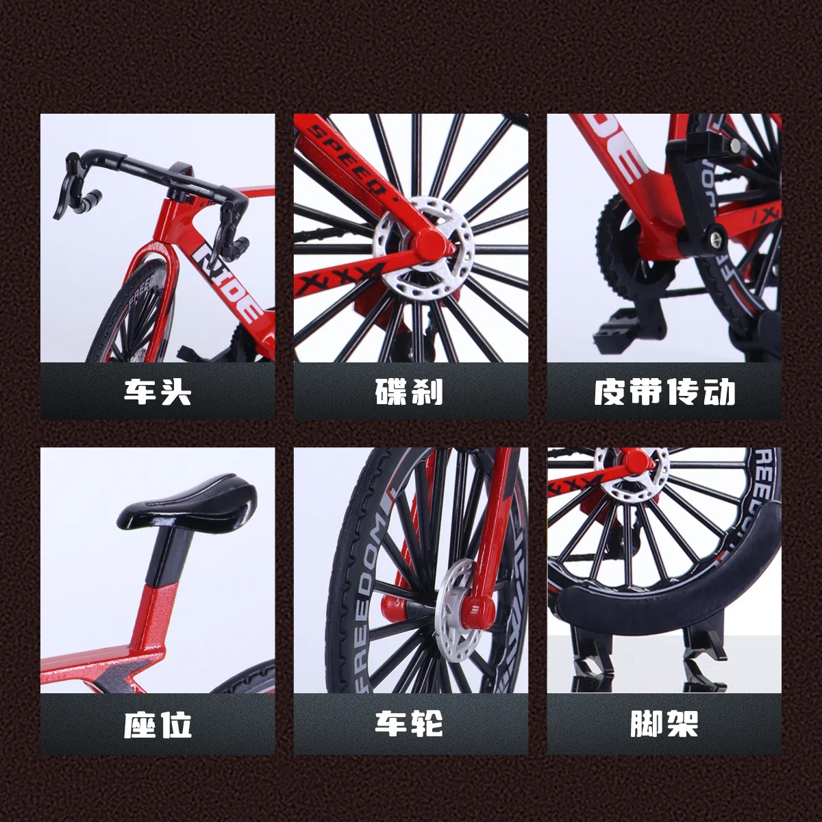 Nouveau modèle de vélo de montagne transfrontalier tout-terrain 1:8, simulation de vélo en alliage, jouet pour enfants