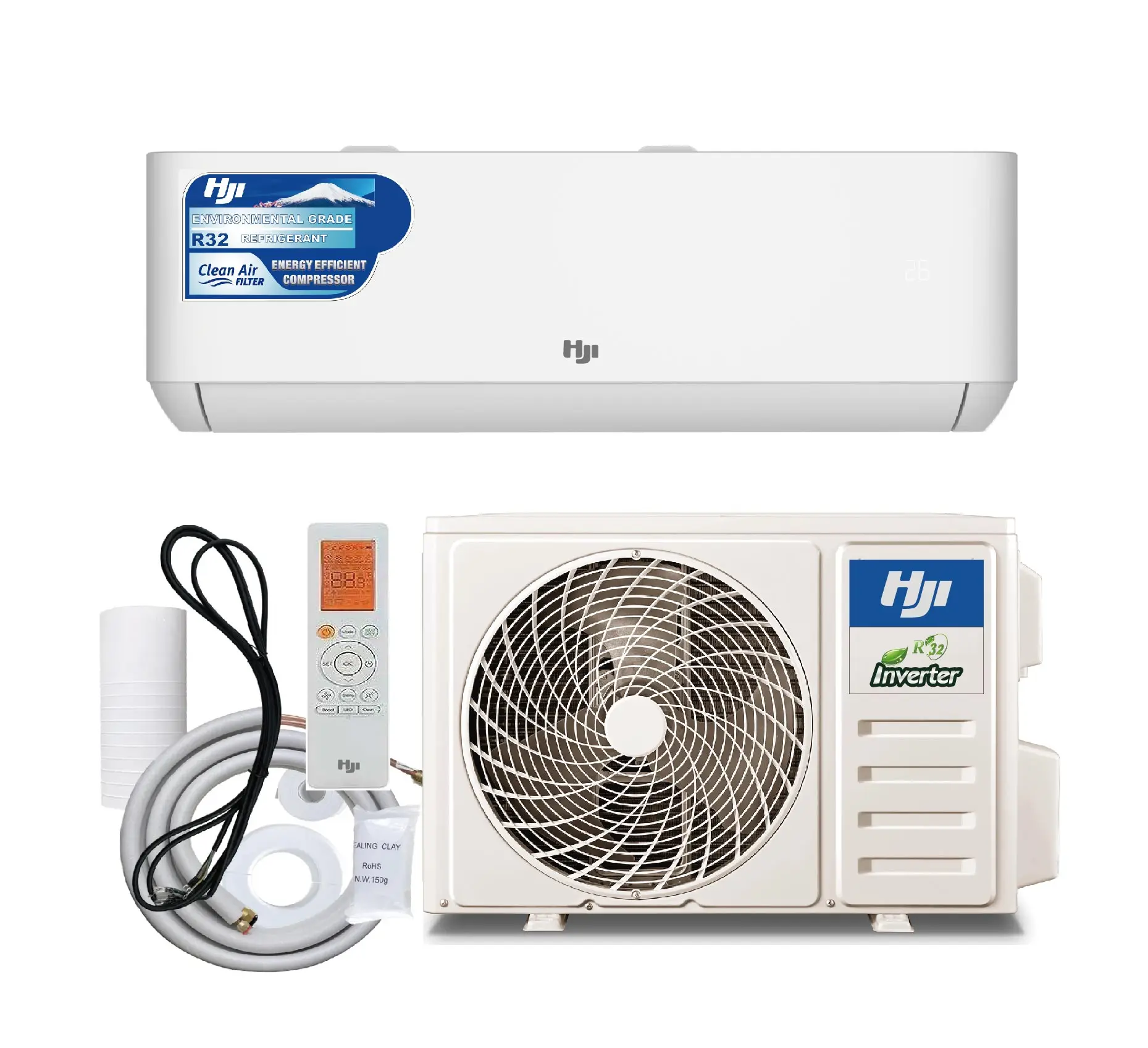 For HJI 3HP/24000BTU High Quality Home Smart Wall Mounted Split Cool And Heat Not Inverter Air Conditioner