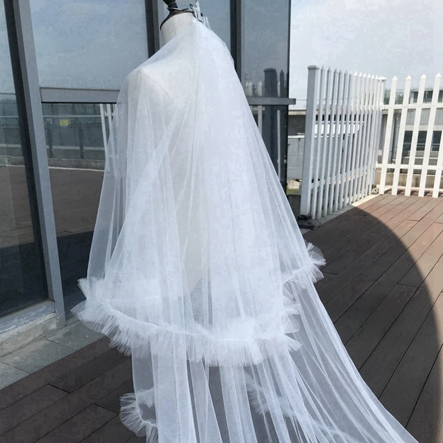 New Arrival Ivory Cathedral wedding veils for women wedding accessories Velos de novia Bridal veils Matrimonio welon ślubny