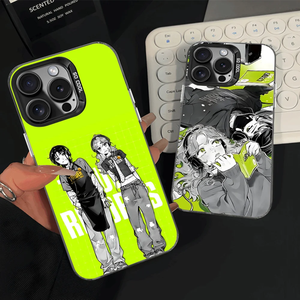 

tgswiiwagaa Comic Phone Case For iPhone 16,15,14,13,12,11,Pro,Max,Plus,Mini,XS,SE Anti Fall Black Matte Hard Bumper