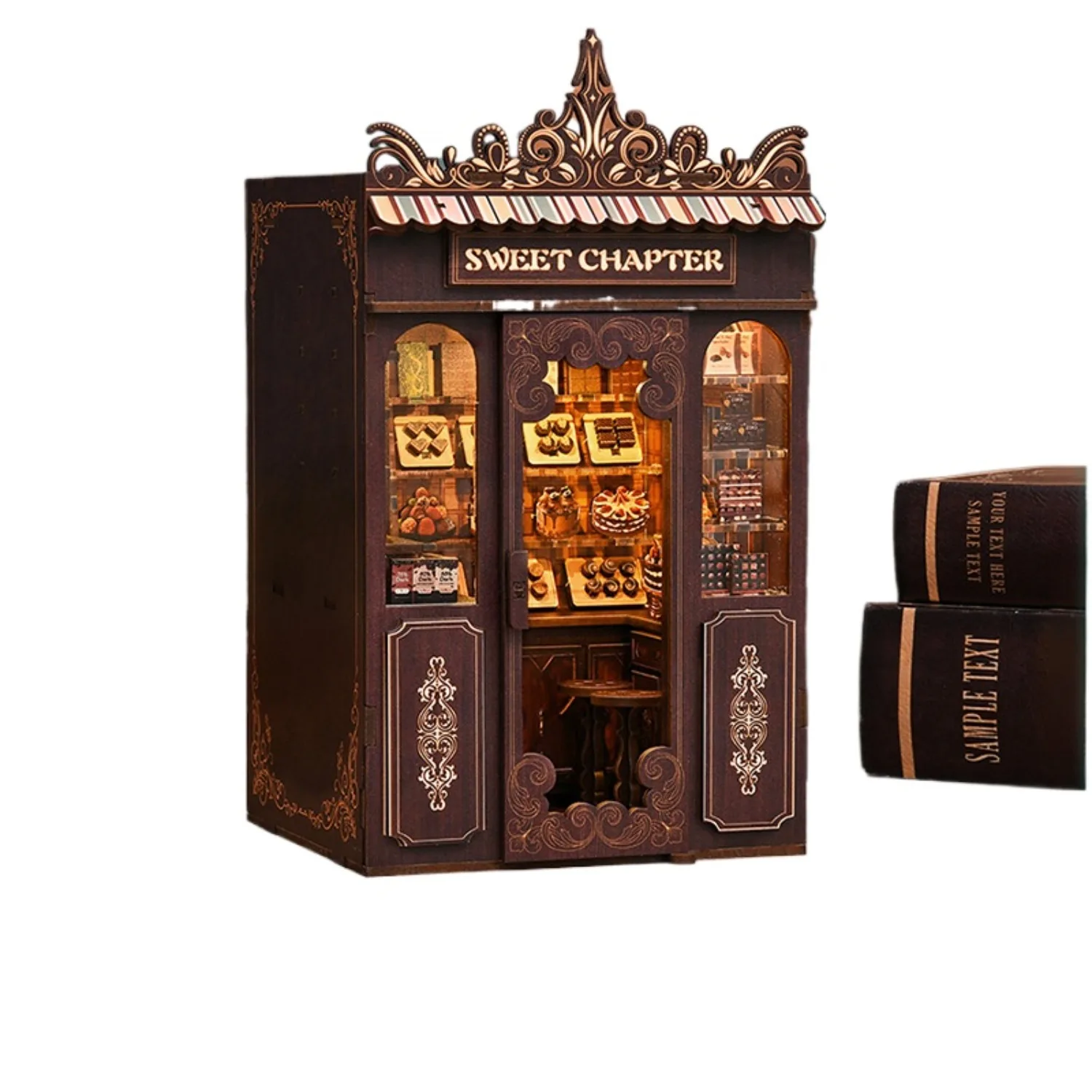 EDCC كتاب الزاوية الفصل الحلو DIY المقصورة نموذج بناء اليد تجميعها منزل مصغر ألعاب إبداعية #1