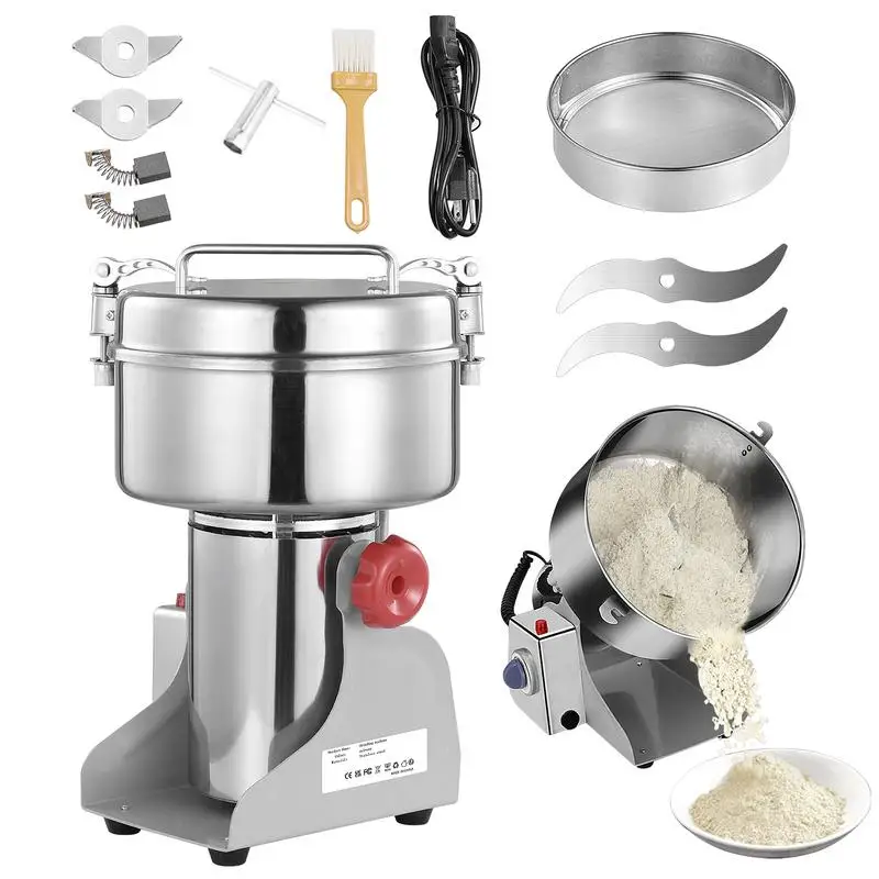 

Electric Grinding Machine Stainless Steel Household Mill Grinding Tool with 0-5 Minute Timer for Coffee Bean Soybean Wheat Corn