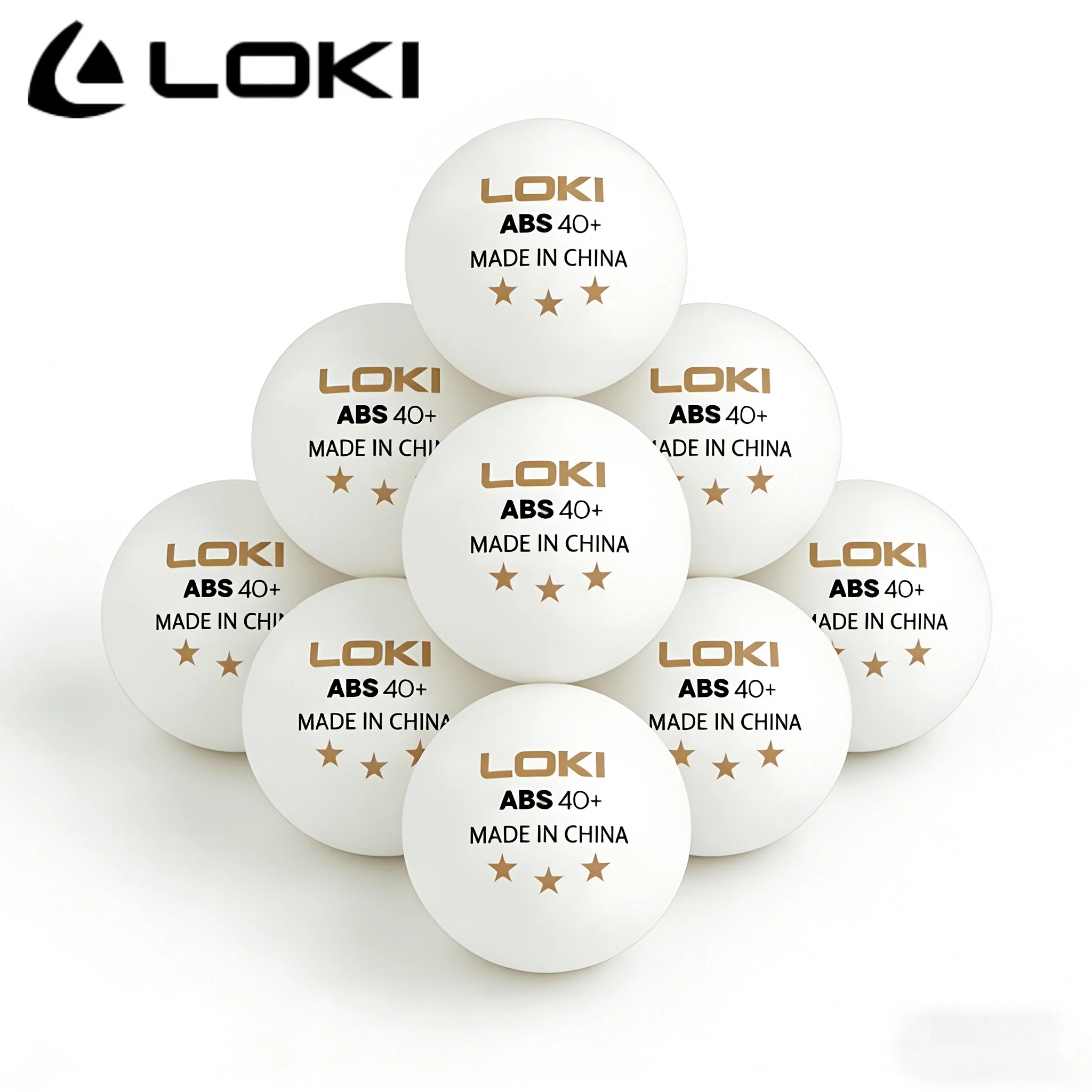 

Мячи для настольного тенниса LOKI 3 Star, 40+ шариков из нового материала ABS, для тренировок и соревнований, в упаковке Bubble Column, 50/100 шт.