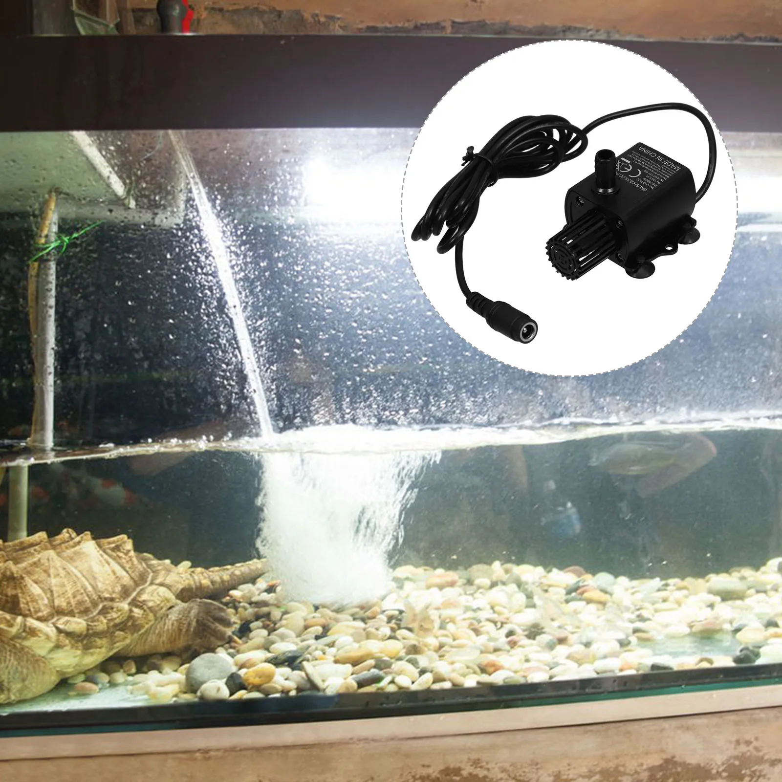 

Mini DC Water Pump Submersible for Aquarium Fish Tank Cooling Fountain Garden Pond Circulation Mini Water Pump Plastic