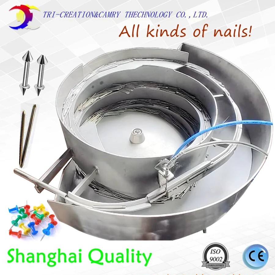 

Headless nail vibratory bowl feeder, bowl sorter for nail, SUS304