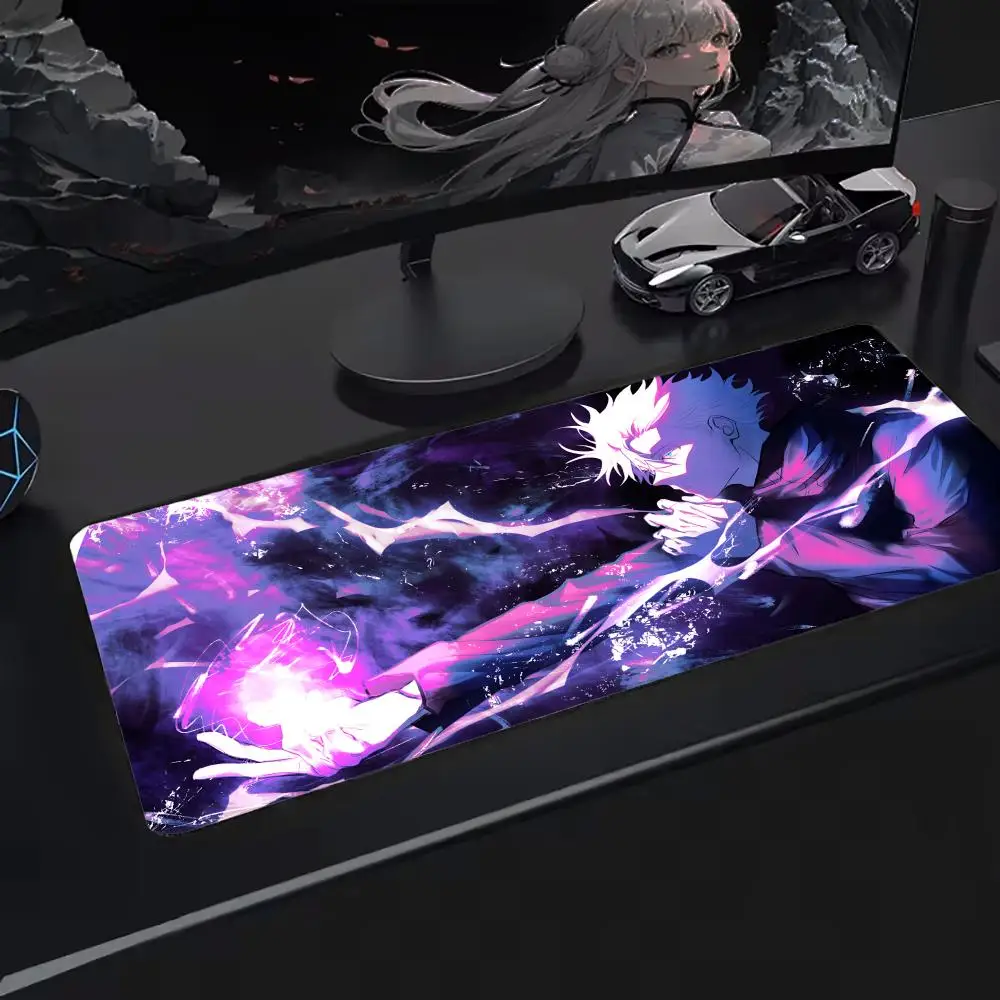 Super Gojo Satoru Juju Mouse Pad Keyboard Desk Mats, Kawai Rubber, Non-Slip Desk Mat, XXL90x40cm