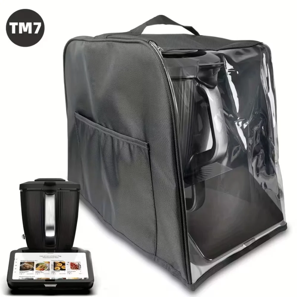 

Защитный чехол Thermomix TM7 и мешок для пыли, звукоизоляционный пылезащитный чехол, складной защитный аксессуар для кухни, прозрачный чехол.