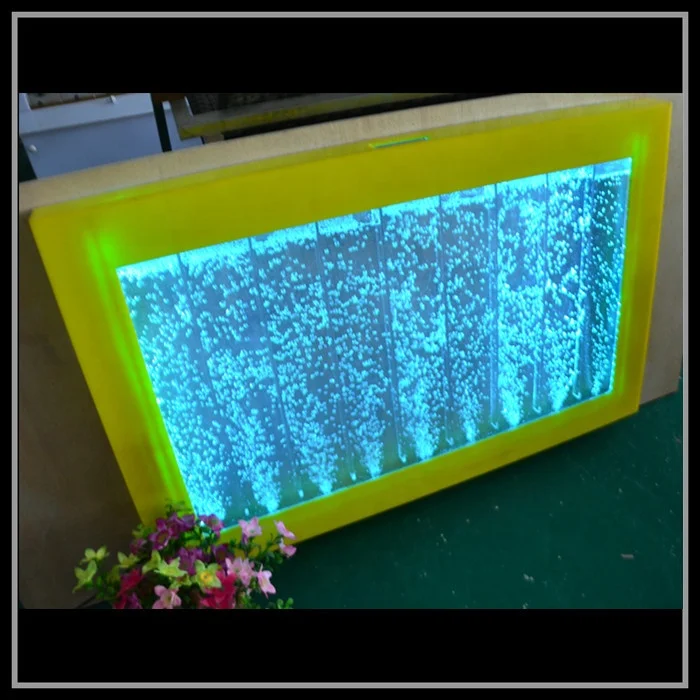 High Quality Luminous Acrylic Led Water Panel Waterfall hang Led Water Bubble Wall