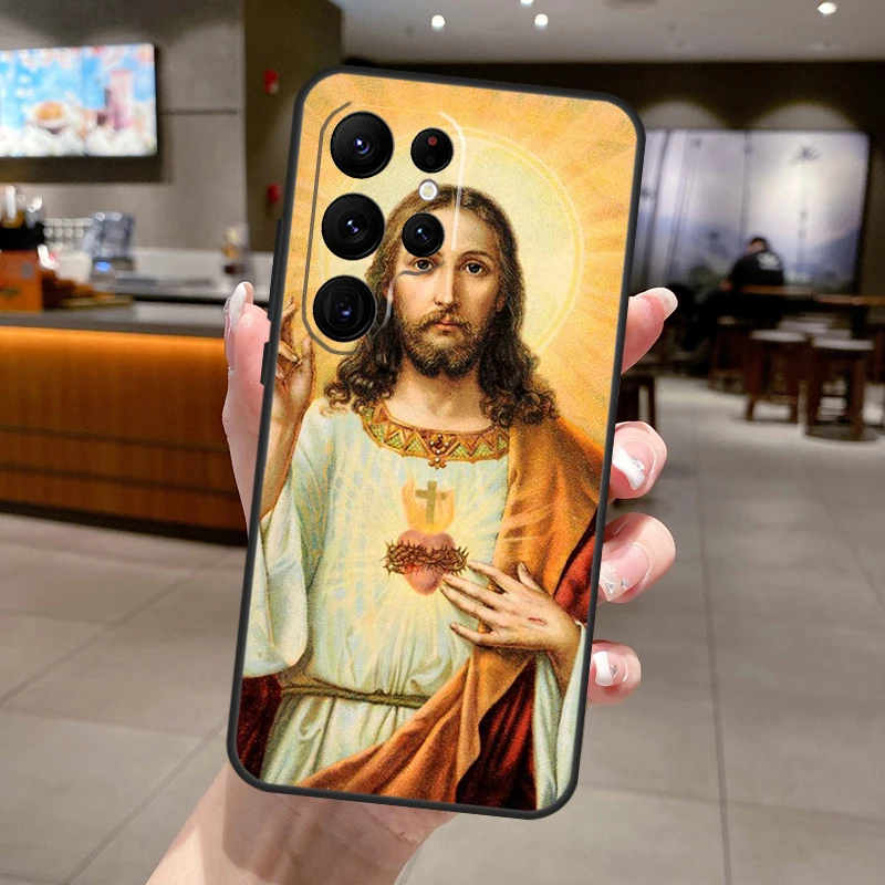 Divine Mercy Jesus Case For Samsung Galaxy S23 S22 Ultra S20 FE S21 FE Note 10 20 Ultra S8 S9 S10 Plus Cover