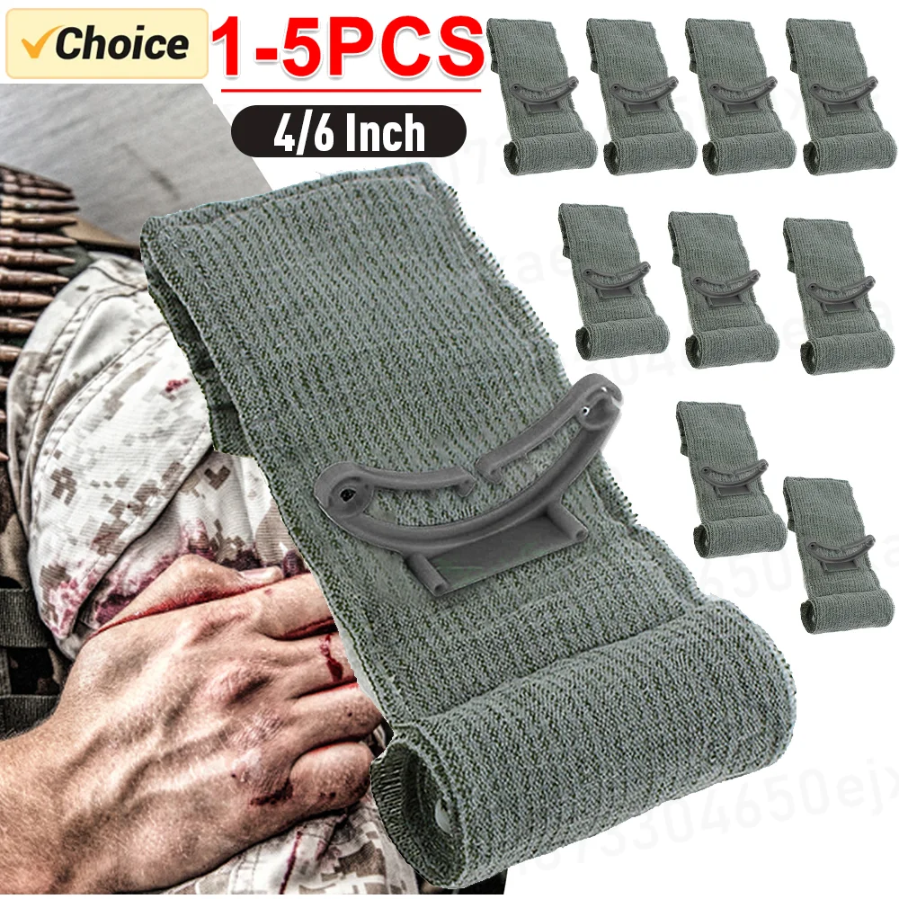 4/6 بوصة ضمادة الصدمة عدة الطوارئ ضغط ضمادة عاصبة الطبية خلع الملابس العقيمة لفة ضمادة الصدمة الإسعافات الأولية الساخن