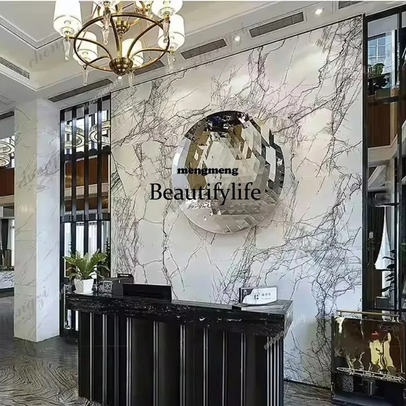 R134 Metal stainless steel triangular geometric concave mirror |304 316 stainless steel pendant | living room bedroom villa wall