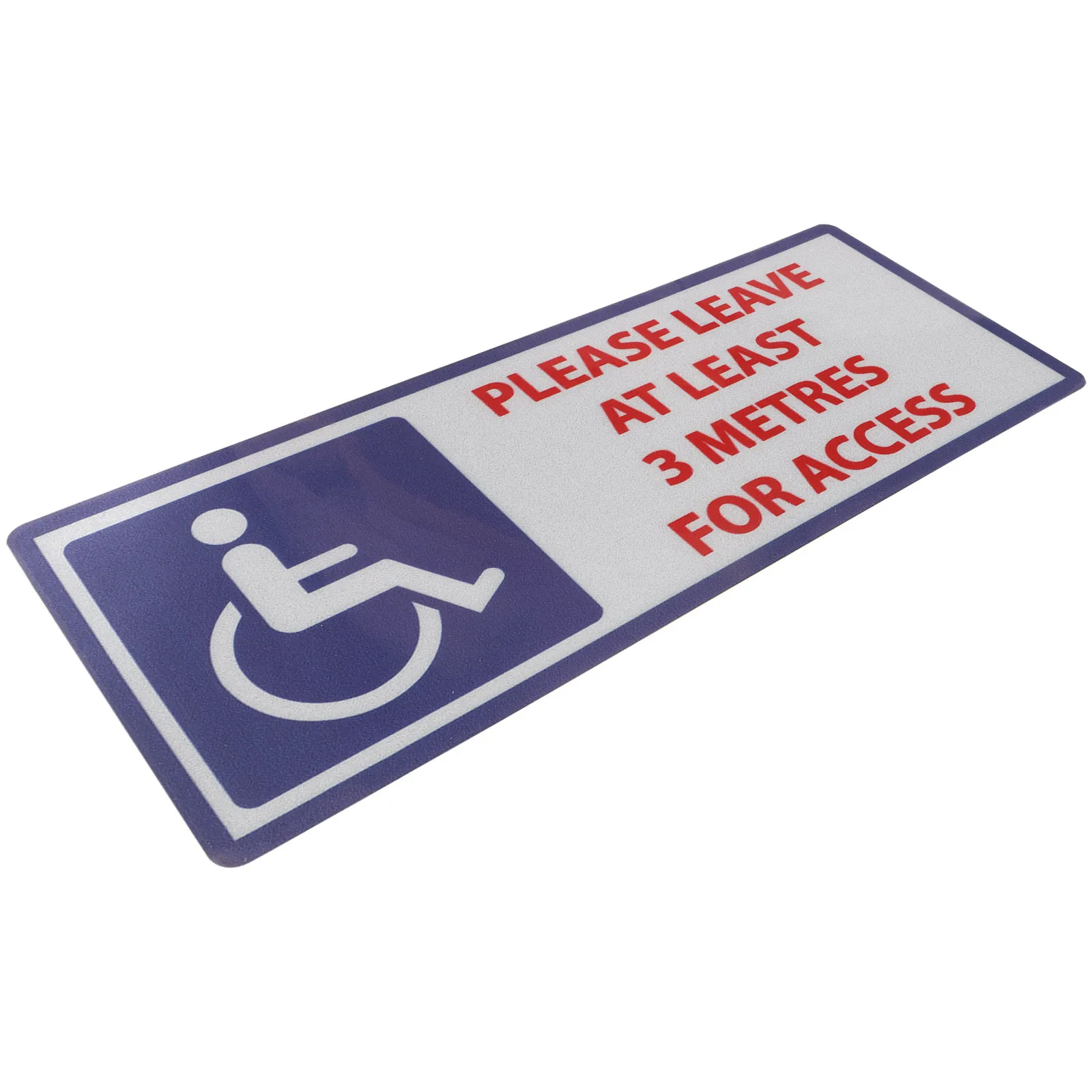 Handicap Sticker Safety Sign Keep 3 Meters Away Strong Adhesive Waterproof Material Easy Application for Parking Lots