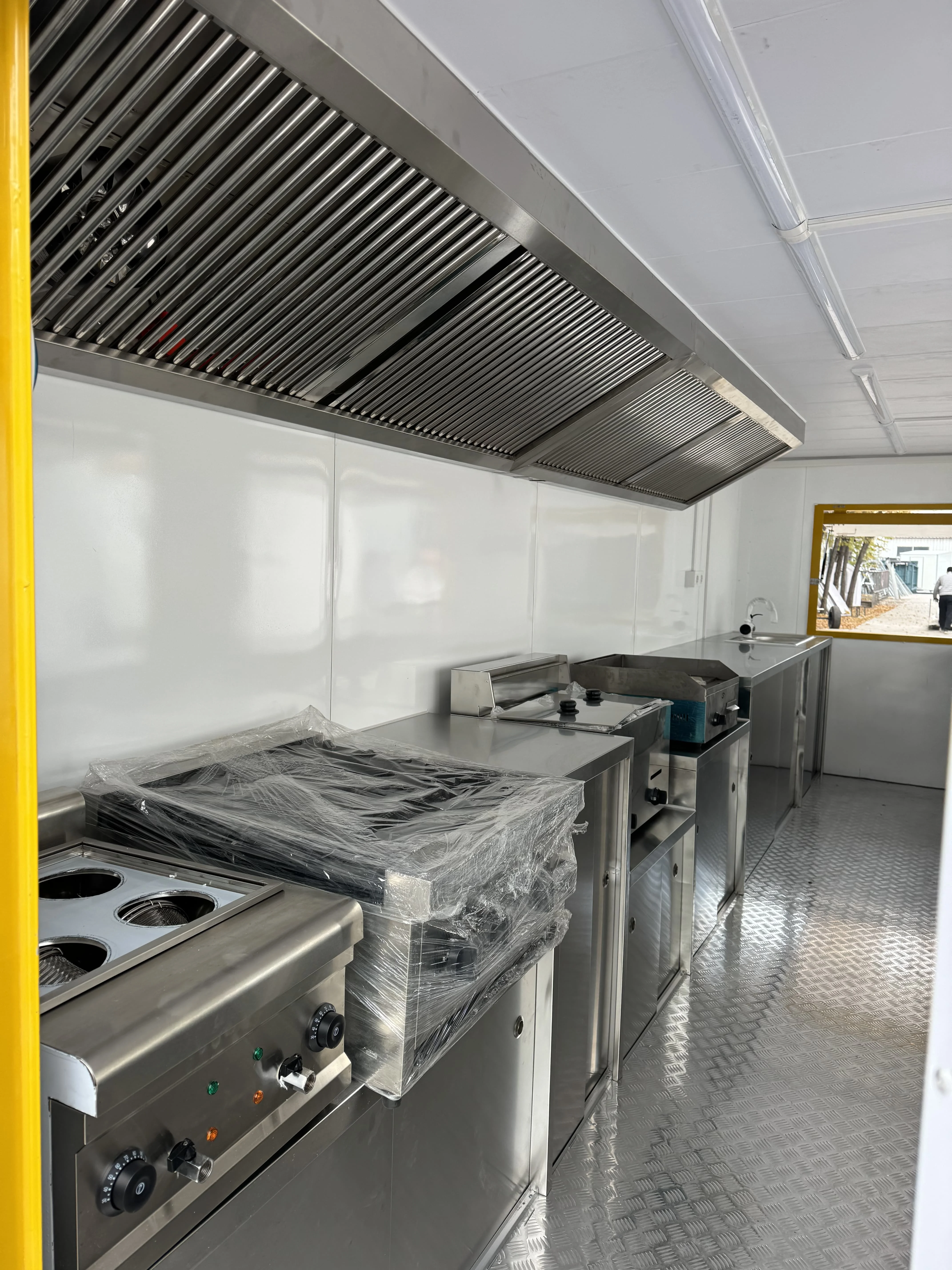 Square Container  Food Truck Mobile Kitchen Ice Cream Truck Coffee Cart Food Van Catering Trailers Mobile Food Truck