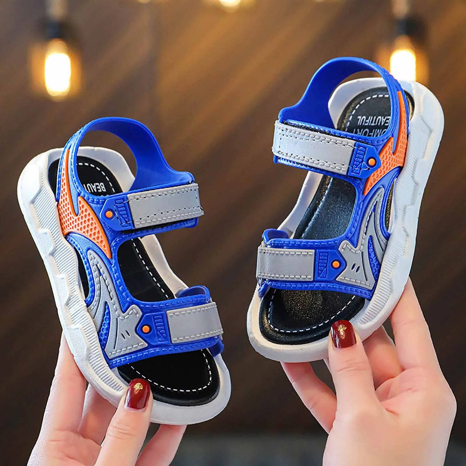 New Summer Boy Sandals Big Kids Shoes Soft Soled Children Kids Baby Beach Shoe Swimming Shoes Outdoor Sandal Roman Slippers