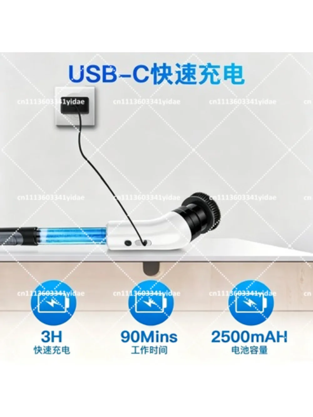 Liquid-Filled Electric Toilet Brush, High-Power Multi-Function Rechargeable Cleaning Brush with Long Handle