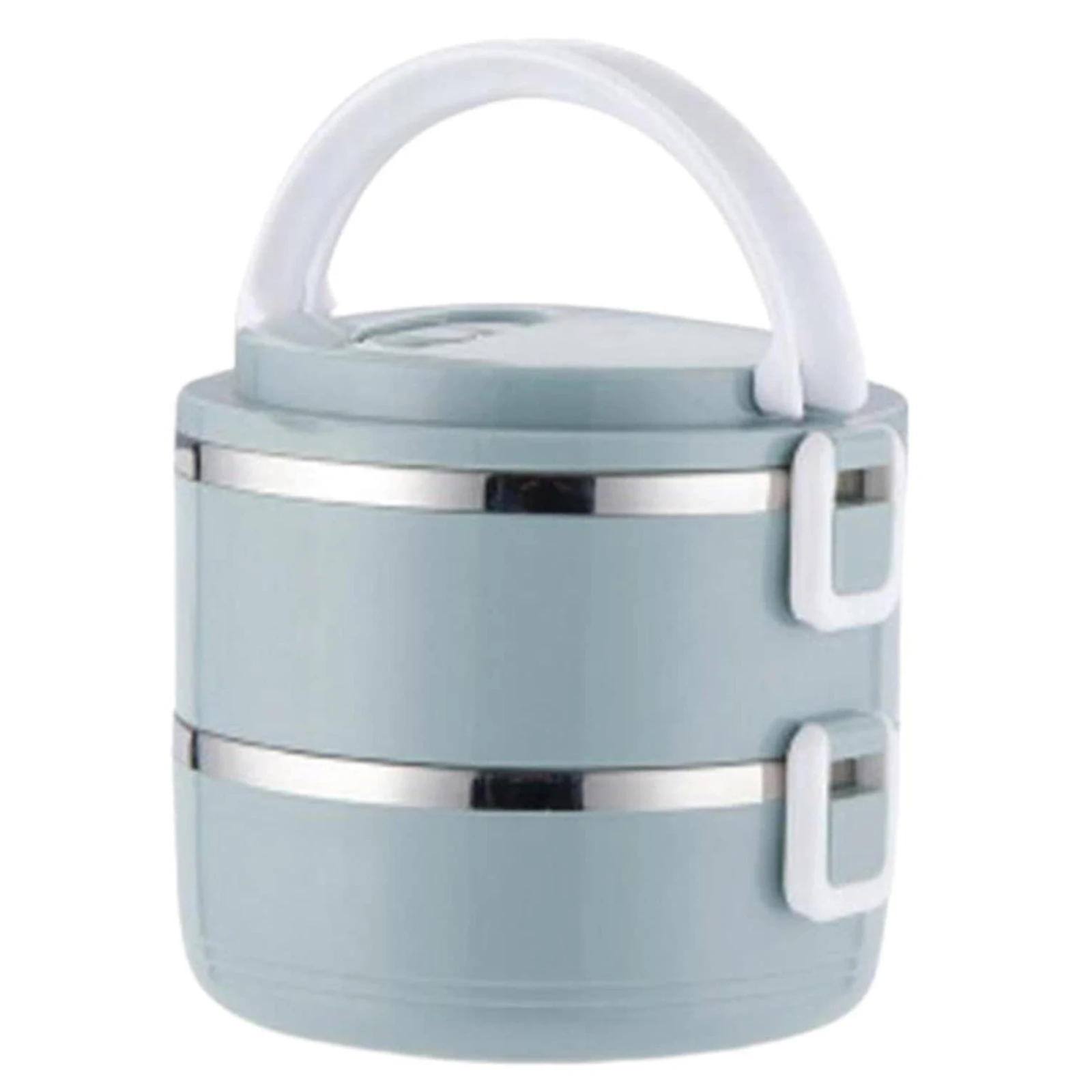 Hot 2Layer Stainless Steel Bento Lunch Box Food Portable Stackable Thermal Lunchbox Picnic Office Kids Workers School