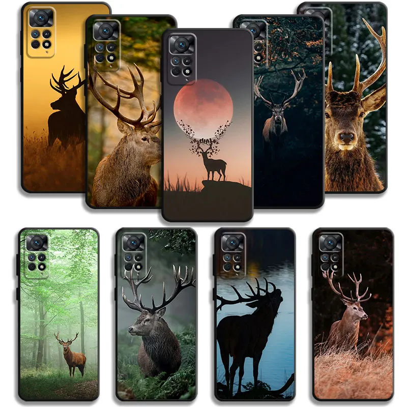 Forest Animal Deer Hunting Camo Phone Case For Xiaomi Redmi Note 13 12 11T 11S 11 10 8 Pro 9 9S 8T for Mi 10 9A 9C 10C 12C K40