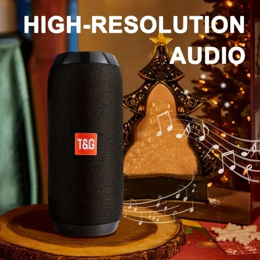 TG117 Bluetooth Speaker True Wireless TWS Sound Box Waterproof Loudspeaker Stereo Surround Support TF Card FM Radio for Outdoor