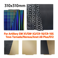 310x310mm For Artillery Sidewinder X2 X1 Sheet Bed Pei Cr10 310x310 Sheet Heated Bed Magnetic Bed Pei Build Plate Upgrade