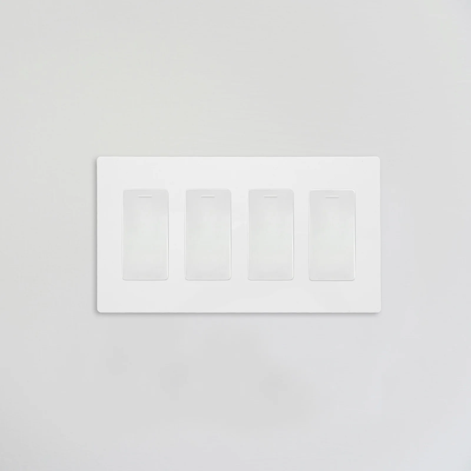 

Four-position Screwless Panel Decorative Outlet Covers Socket Narrow Wall Plate PC Double Rocker Light Switch