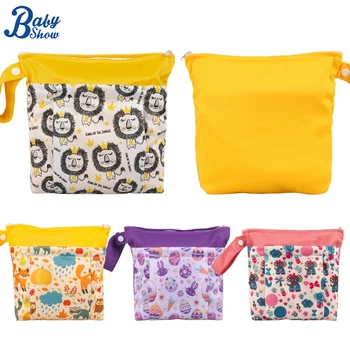 Borsa per pannolini per bambini Babyshow borsa per trucco tridimensionale multifunzionale per il tempo libero borsa asciutta bagnata con due cerniere per bambino