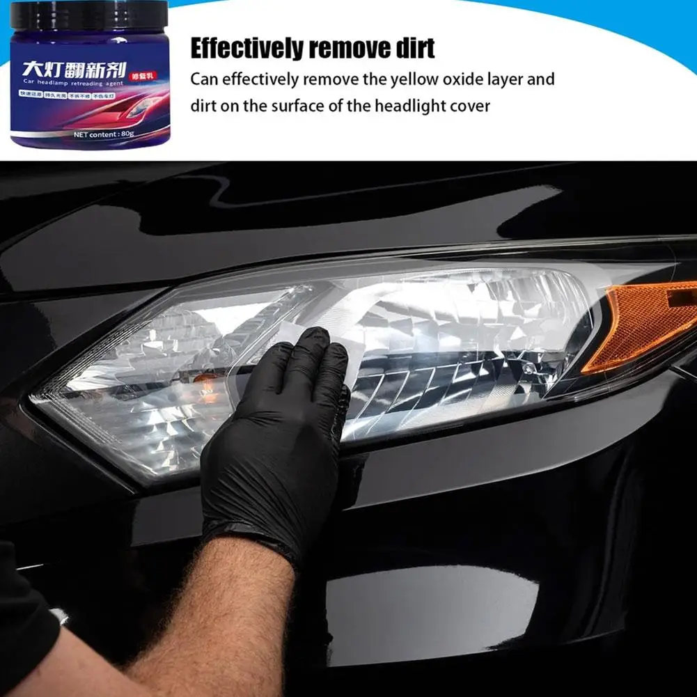 Car Headlight Restoration Agent No-polishing Aged And Repair With Liquid Headlight Wip Repair Yellowed Polisher Wool Scratc Q9D8