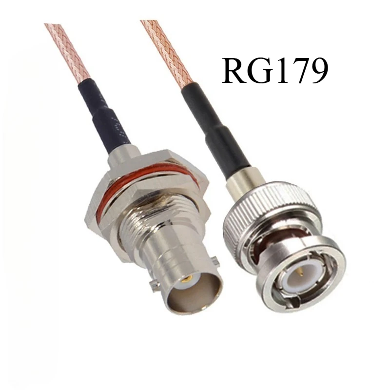 RG179 BNC Male to BNC Female Pigtail Cable RG179 75 Ohm Coaxial Jumper  BNC Jack for CCTV Video Camera System