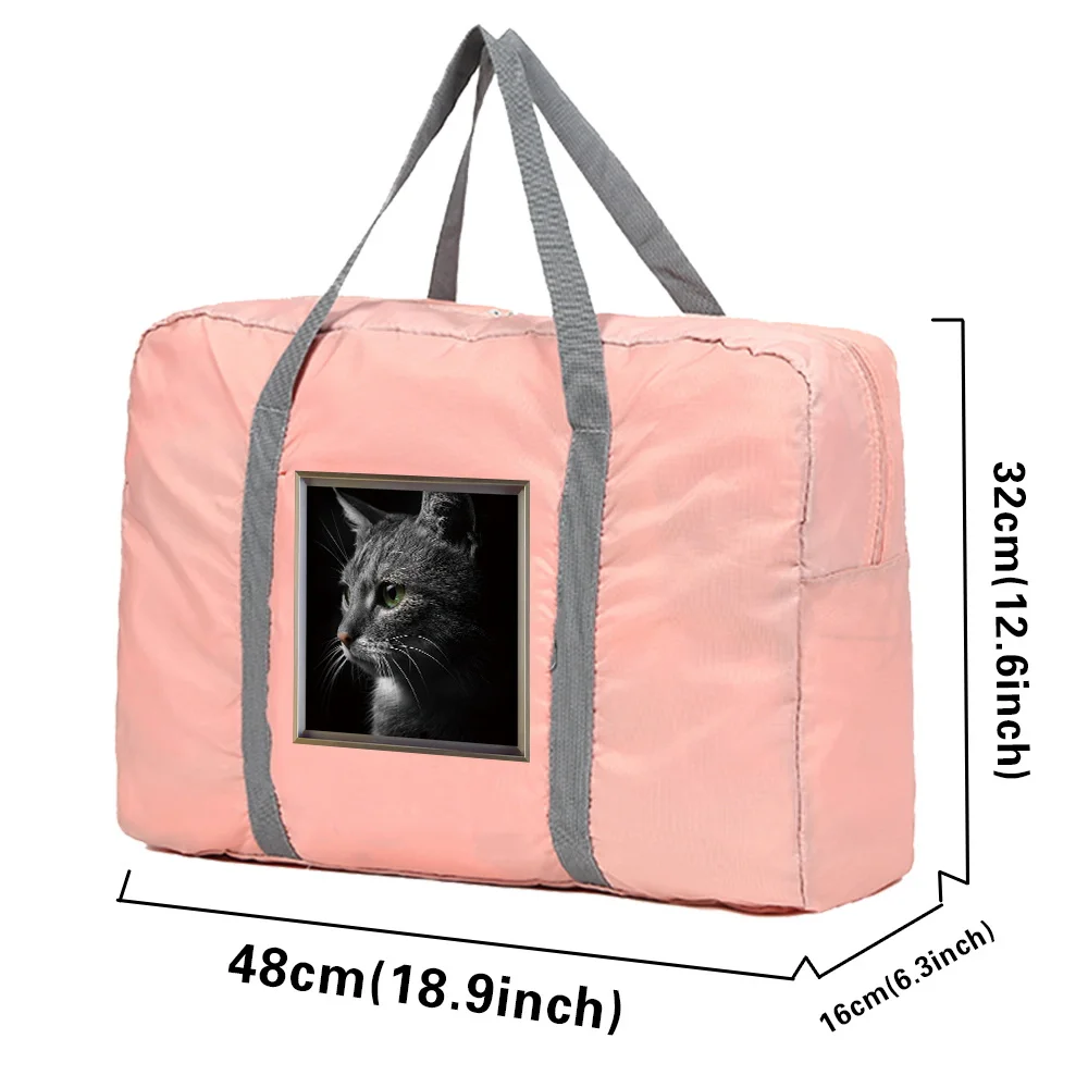 New Luggage Handbags Large Capacity Organizers Foldable Clothes Storage pink Duffle Carry Bags Animal Series Print Pattern