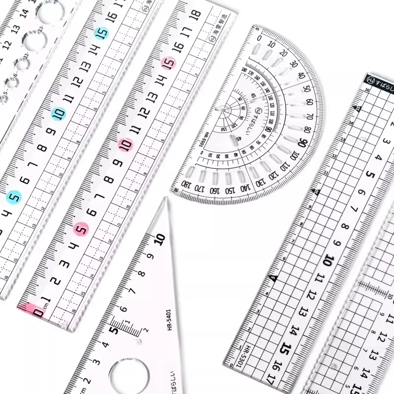 

Хайвен Рулер | Линейка с волнистым краем | Линейка для разметки отверстий | Цветная двойная шкала | Уход за глазами | с лупой | Сетка символов | Zero-Start Edge