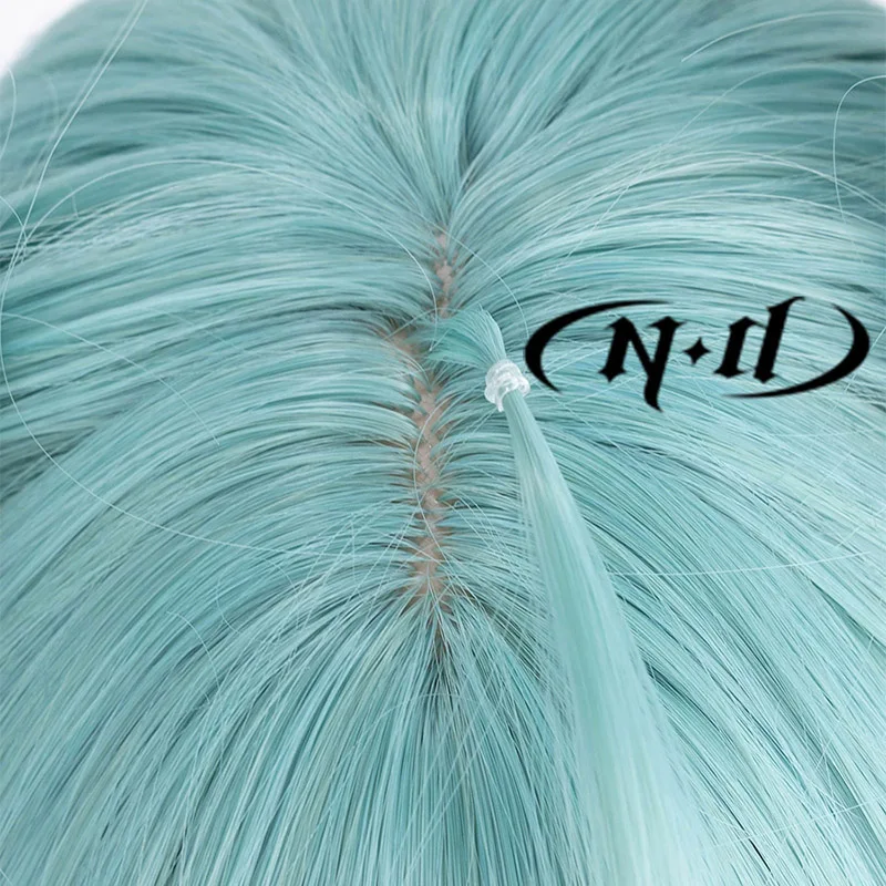 ND Hatsune Miku V Singer Rascal Collab Cosplay Wigs Green Long Hair for Coser Halloween Cosplay Party Heat Resistant Synthetic