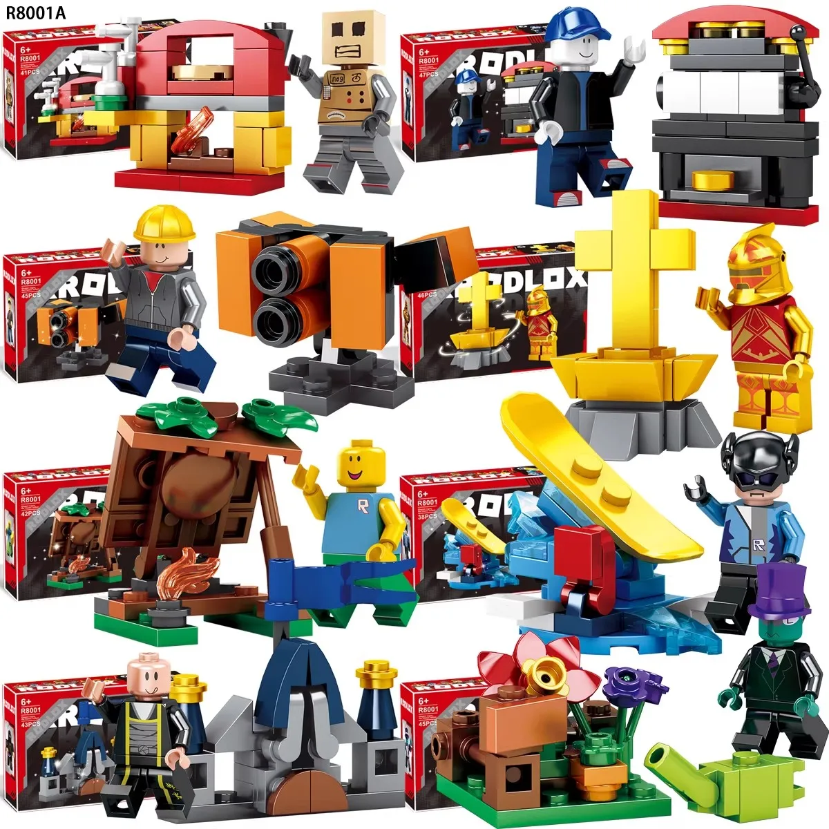

8 Styles Roblox Figures Toy Model Building Block Virtual World Games Accessories Assembly toys Collectible Ornaments Puzzle Toy