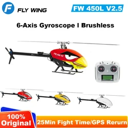 FLYWING FW450 V2.5 6CH RC Helicopter FW450L FBL Gyro Helicopter H1-GPS Flight Controller RTF Brushless Motor h1 rtr helicopter