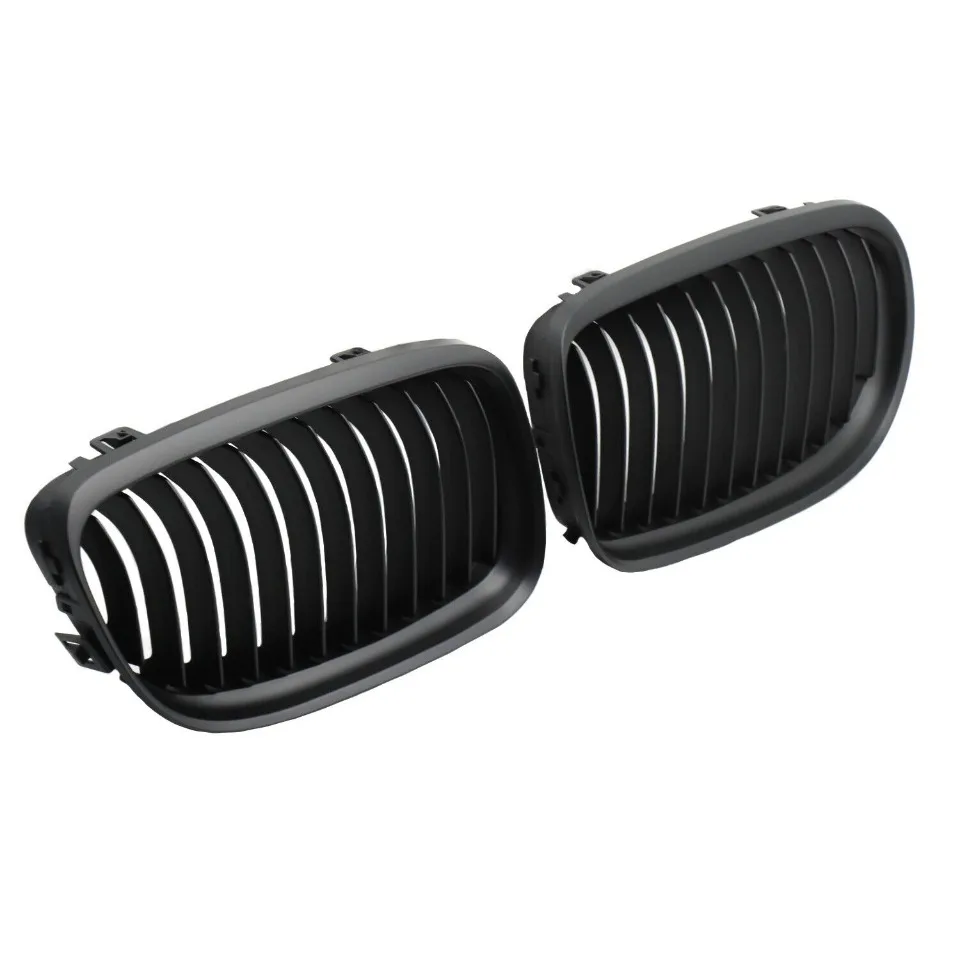 Front stoßstangen gitter im xvip-Diamanten-Stil für BMW 3er E90 E91 2015-2017 einz eilige glänzende schwarze Doppel latten gitter – Detail 6