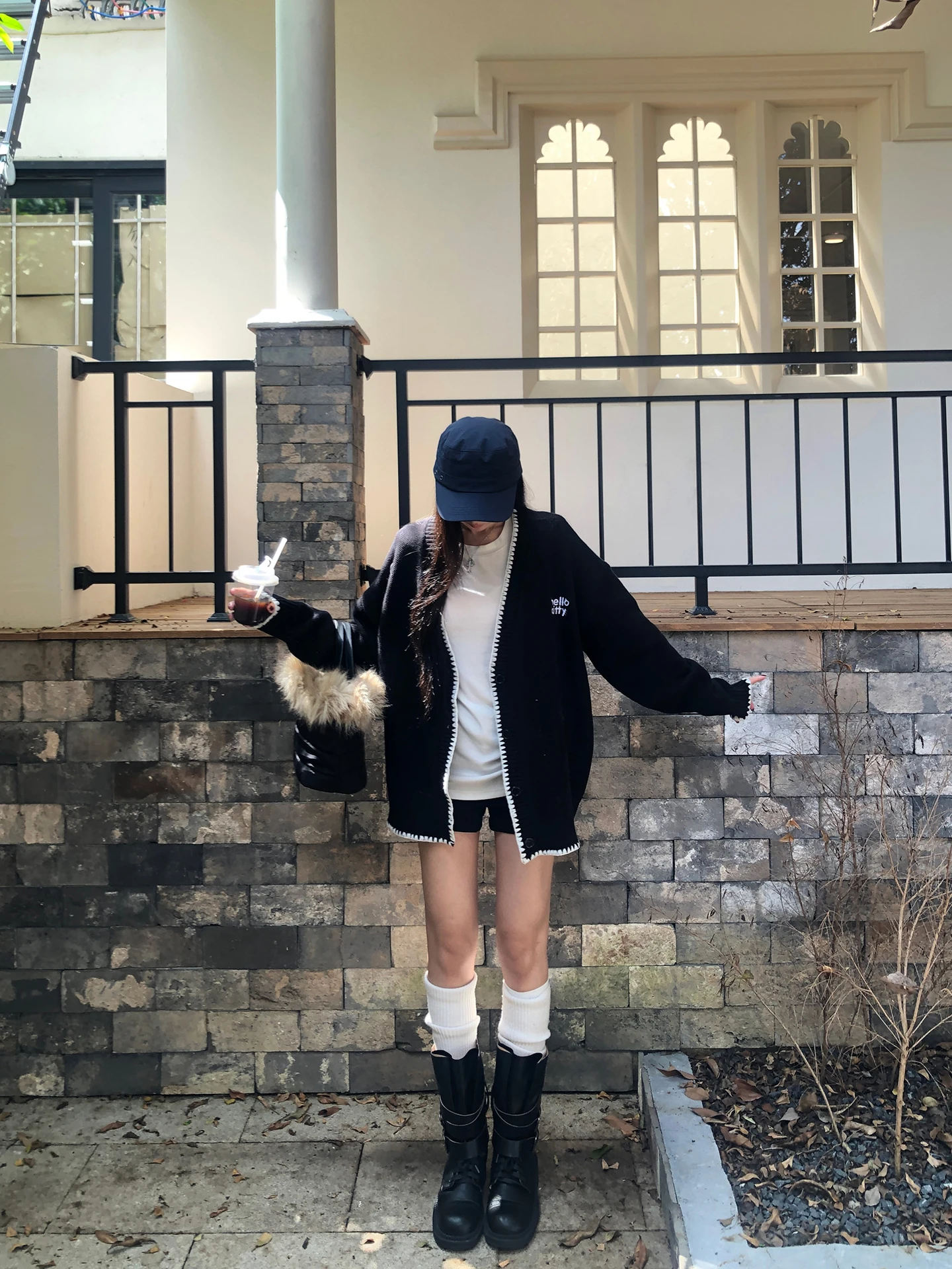 

Вязаный открытый кардиган Bla, женский корейский слэ, ранняя осень, топ Aosphere Sensation, ленивый дизайн, свитер Jaet