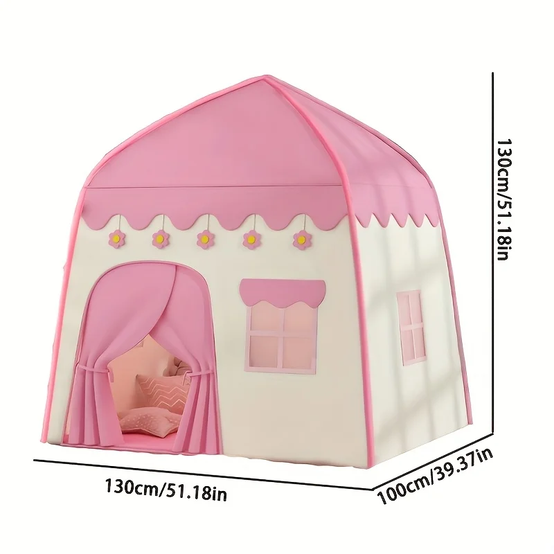 Large Pink Flower Princess Play Tent for Kids Perfect for Role-Playing and Dress-Up, Play Tent Playhouse Decor Durable Play Tent