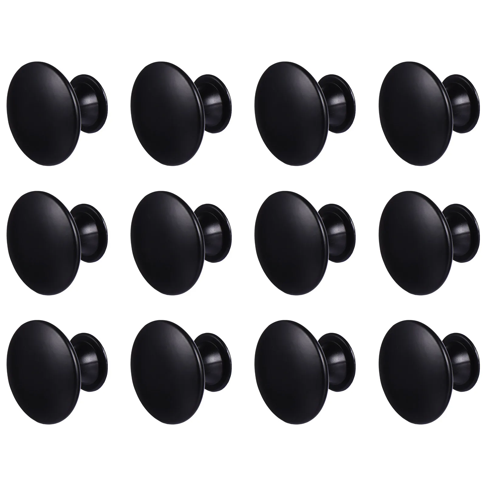 12Pcs Round Head Drawer Pull Handles Single Hole Cabinet Knobs Corrosion Resistant Furniture Accessories
