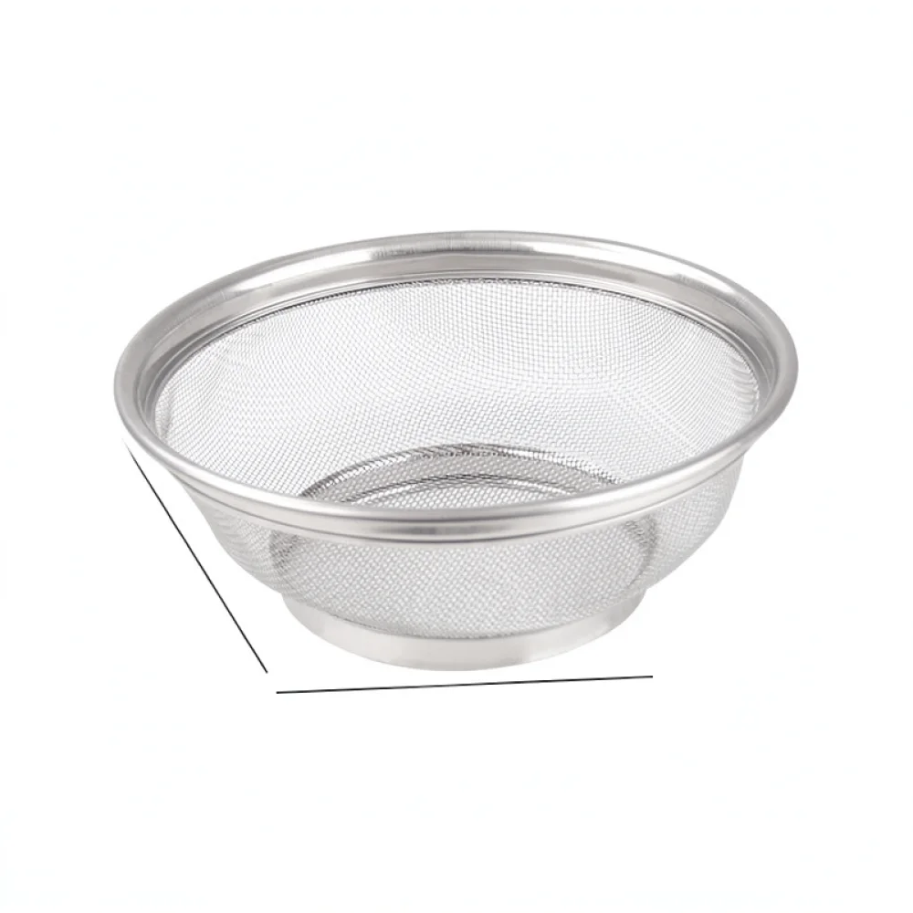 Stainless Steel Mesh Colander Kitchen Vegetable Fruit Washing Basket Modern Home Drainage Tool Storage Container