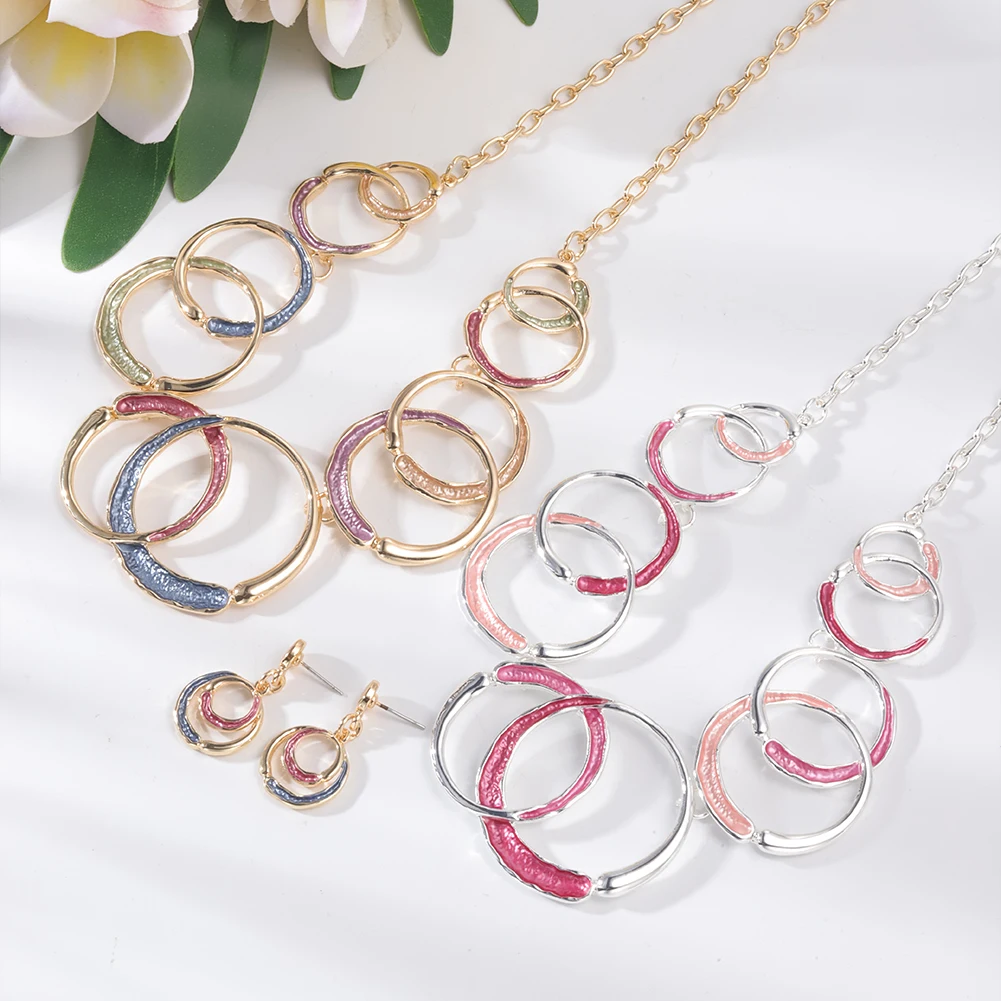 Round Pendants Necklaces Lady Geometric Choker New in Jewelry Collection Trend Chains Necklace Mother\'s Day Gift for Women