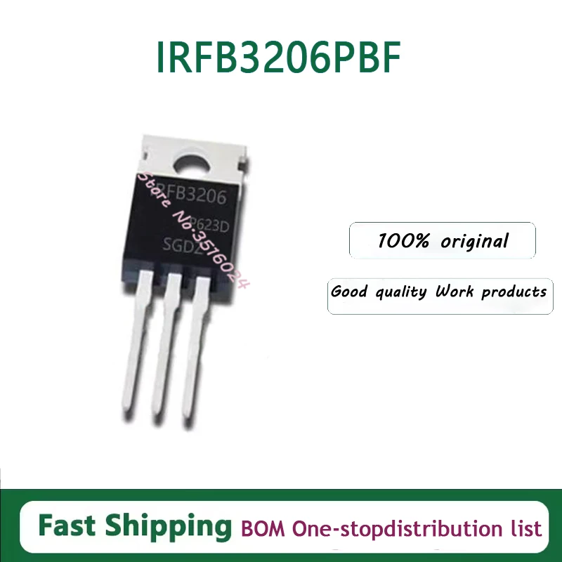 10PCS/lot  IRFB3206 IRFB3206PBF TO-220 60V 210A  100% NEW