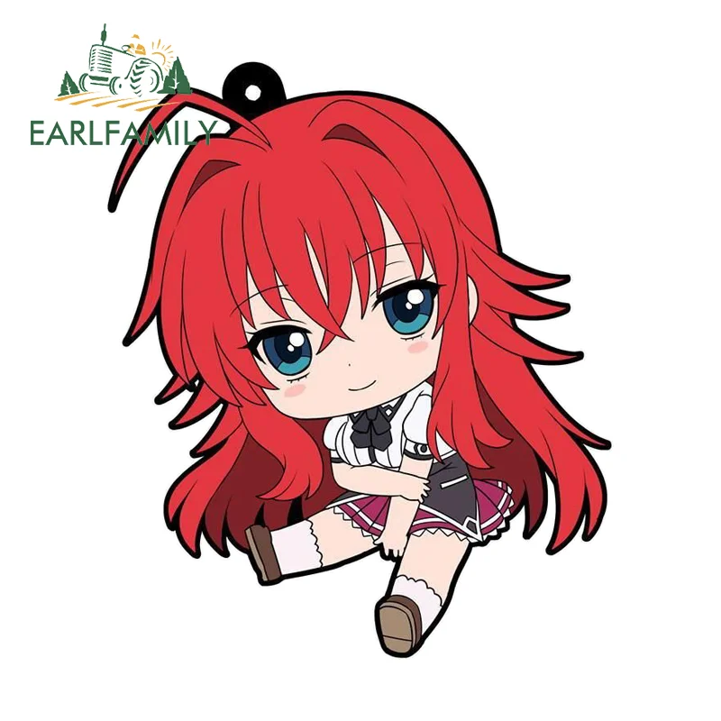 EARLFAMILY Rias Gremory Car Sticker Popular Anime Theme Rearview Mirror Window Decals High Quality SUV Decoration Accessories