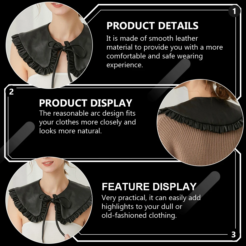 1 قطعة تكدرت شال طوق السلس الزخرفية وهمية طوق للنساء الملابس التبعي فستان العنق قميص حزام الخصر