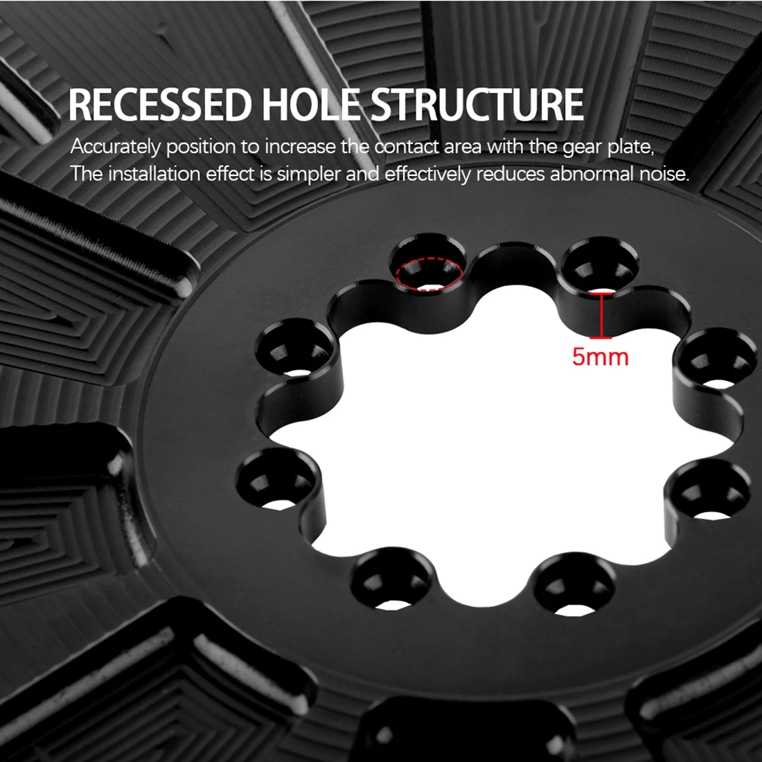 WUZEI Rennrad Kettenblatt 8 Schrauben Narrow Wide Kettenblatt Fahrrad 40 42 44 46 48 50 52 54 56 58T Krone für SRAM Force AXS Kurbel – Detail 10