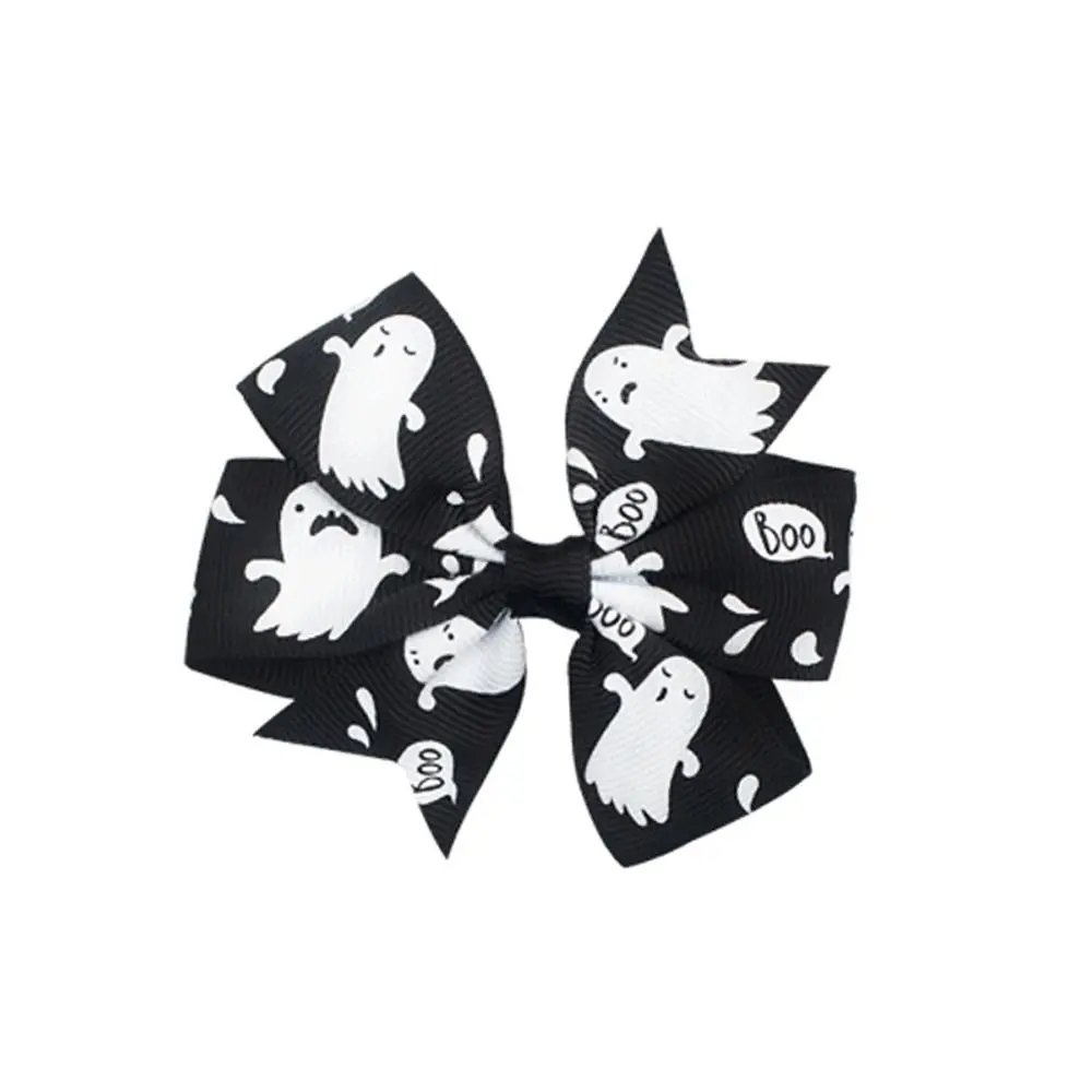 

Creative Skeleton Halloween Bow Hair Clip Bat Pumpkin Pumpkin Hairpin Spider Letter Bat Duckbill Clip Cosplay