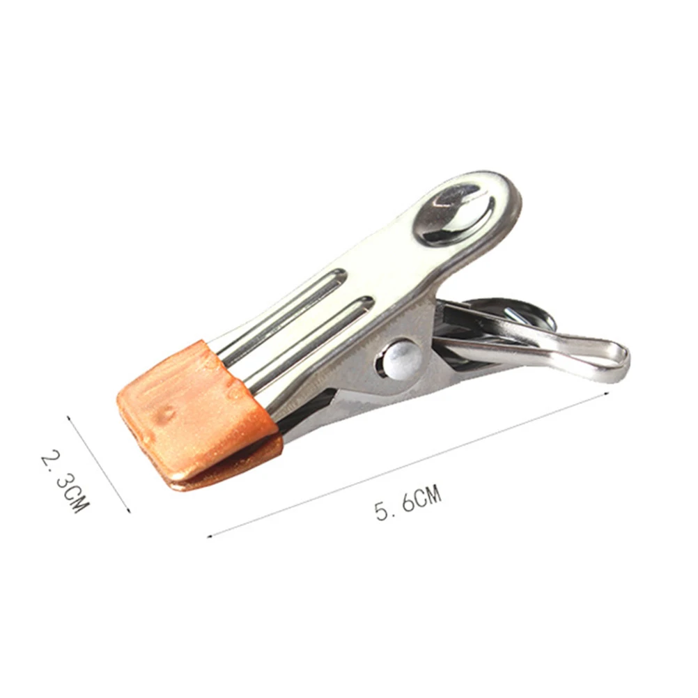 

20 Pcs Stainless Steel Clothes Clips Metal Pins for Drying Socks Towels Baby Clothes Gloves Windproof Antiskid Storage