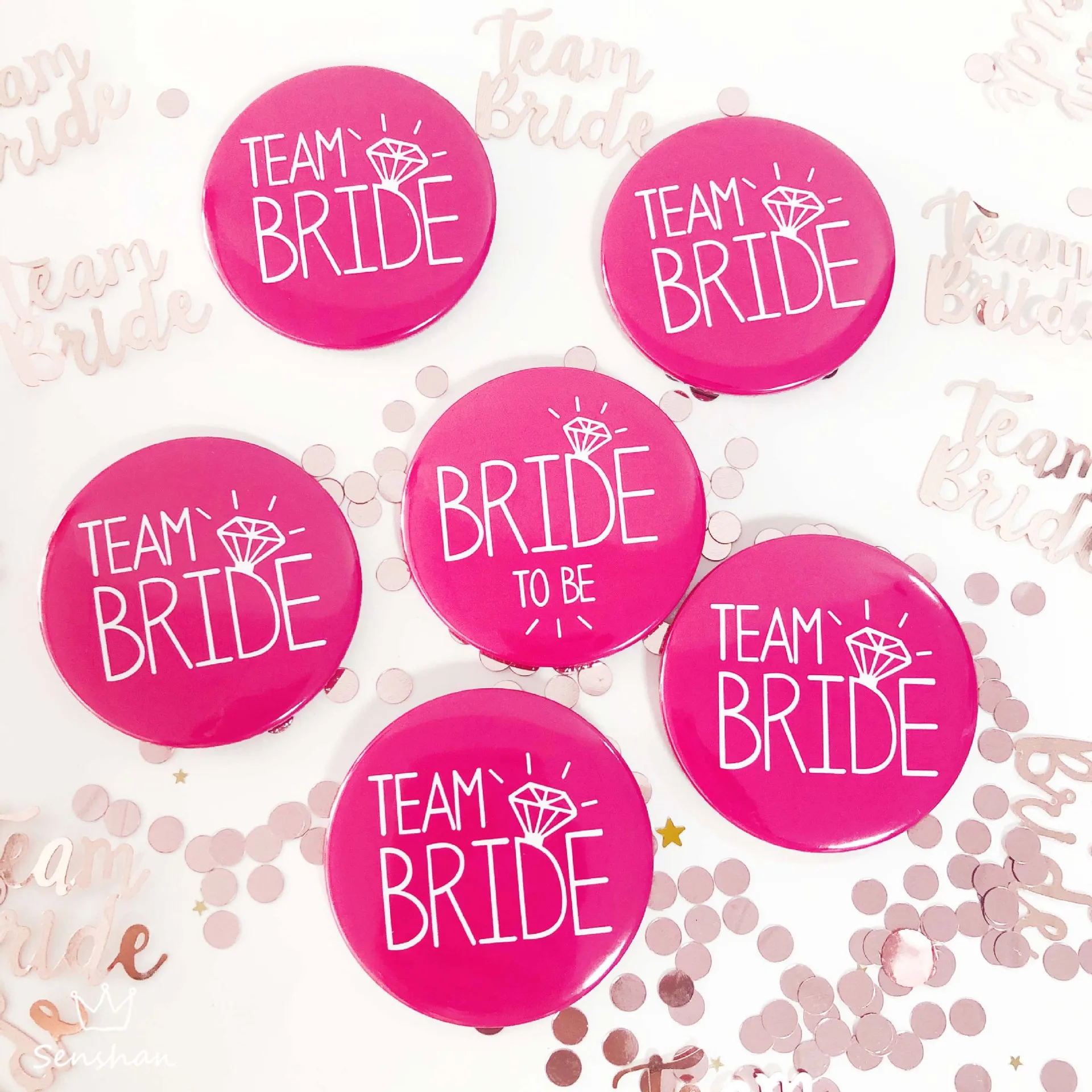 

Team Bride Badge Bachelorette Party Bride To Be Badge for Wedding Bridal Shower Party Decoration Bachelor Hen Party Logo