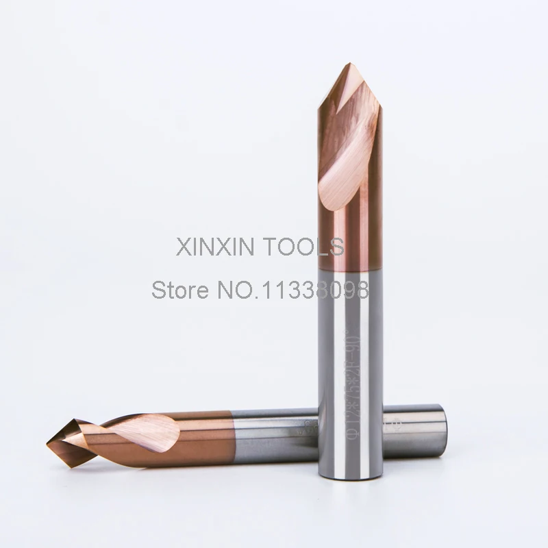 

3mm-20mm*60 90 120 degrees 3flutes HRC60 Solid carbide chamfer drill Chamfering cutter Countersink Drill Bit Free shipping