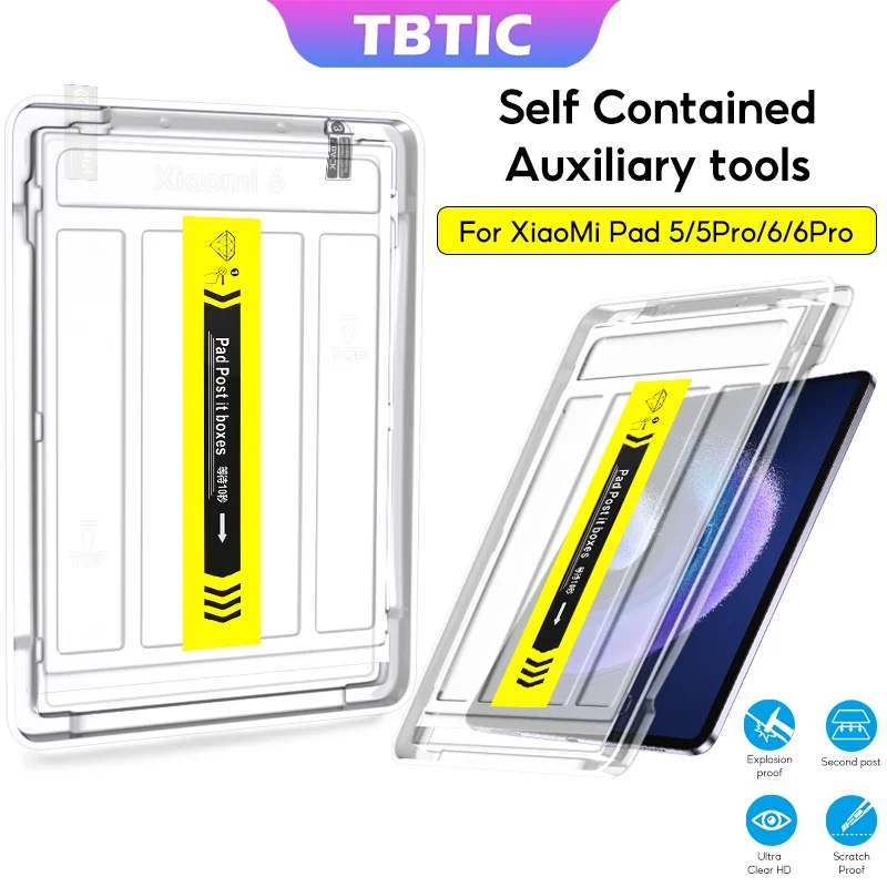 TBTIC One Click Installation Screen Protector for Xiaomi Pad 5 5 Pro Tempered Glass for Xiaomi Tab 6 6Pro 11inch Screen Film